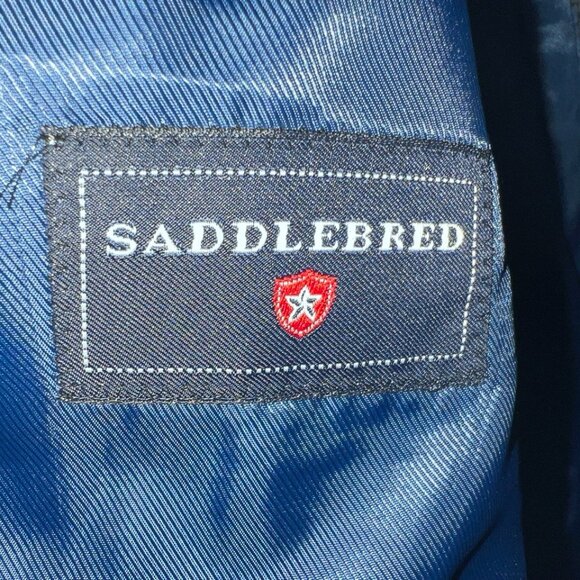 Men Fabric Blazer Size 46L Saddlebred - Picture 4 of 4